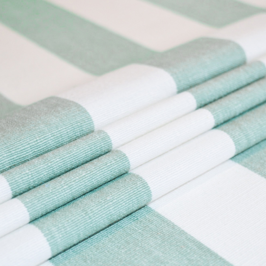  Sea Foam - Striped Cotton Fabric