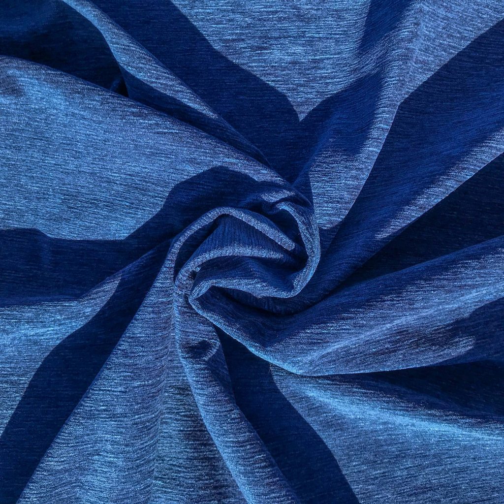 Blue - French Chenille Fabric