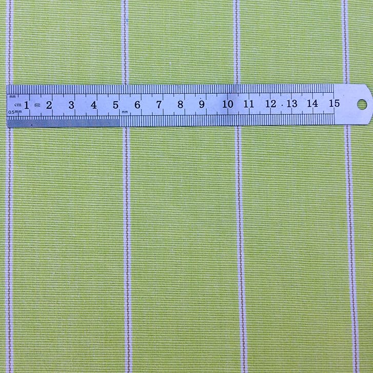 Apple Green Pinstripe Cotton measure