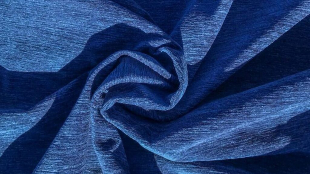 Blue Chenille Fabric