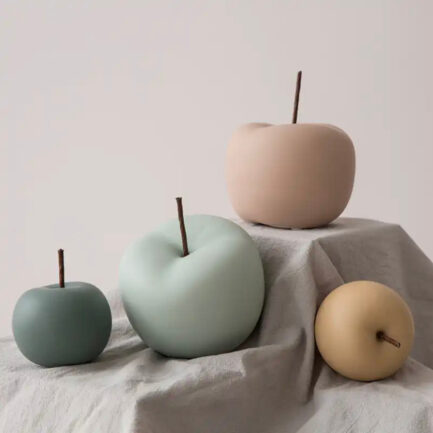 Handmade Ceramic Apple Ornament Set-2
